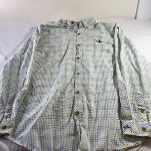 Guy Harvey Shirt Men’s XXL Madras Plaid Long Sleeve Button Up Cotton - Picture 1 of 10
