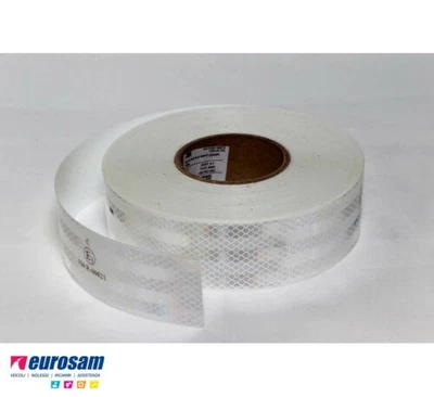 3M Diamond Grade Tira Adhesiva Blanco Rojo Amarillo Revisión Camión Legal - Imagen 1 de 4