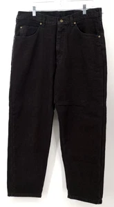 Pantalones de mezclilla forrados de franela negros de colección LL Bean para hombre talla 38 x30 hechos en EE. UU. - Imagen 1 de 21