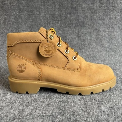 Timberland первоклассный водонепроницаемый ботинки молодежный размер 3 США пшеницы нубук кожи 19744M - Изображение 1 из 4