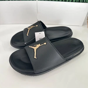 Nike Air Jordan Slide Sandal Black Gold Jumpman FQ1598-007 Mens Size 9 - Picture 1 of 8