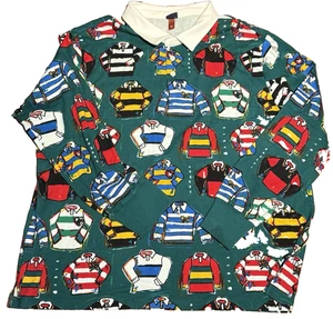 Ruderblazer Target Rugby All Over Print grün Polo Shirt Top Größe 2XL - Bild 1 von 5