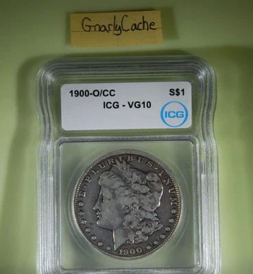 1900 O/CC Morgan Silver Dollar ICG VG10 Toned Toner READ DESCRIPTION! SEE PHOTOS - Image 1 of 4