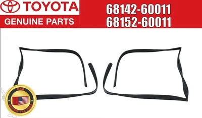 TOYOTA Land Cruiser Genuino PUERTA TRASERA FUNCIONANDO VIDRIO Izquierda y Derecha Conjunto OEM Japón Foto 1 de 4