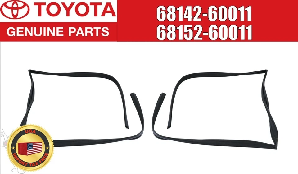 TOYOTA Land Cruiser Genuine RUN REAR DOOR GLASS Left & Right Set OEM Japan - Image 1 of 4