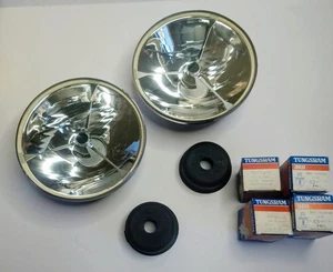 PF700 7 in. Tri-Bar Headlamp with Halogen Bulbs - Picture 1 of 5