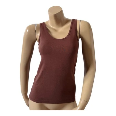 Tahari женщин размер маленький коричневый Pima хлопок модальный мягкий эластичной Майка - Изображение 1 из 4