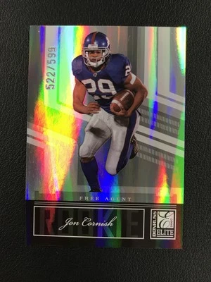 2007 Donruss Elite #159 Jon Cornish Kansas Jayhawks Rookie /599 - Image 1 of 2