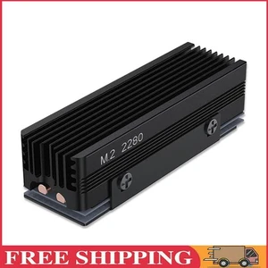 M.2 SSD Heatsink 2 Copper Heat Pipes Cooler for M.2 NVMe 2280 SSD (Black) - Bild 1 von 11