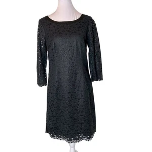 Lilly Pulitzer schwarzes Spitzenkleid Damengröße 8 gefüttert klassisch LBD ruhig Luxus - Bild 1 von 9