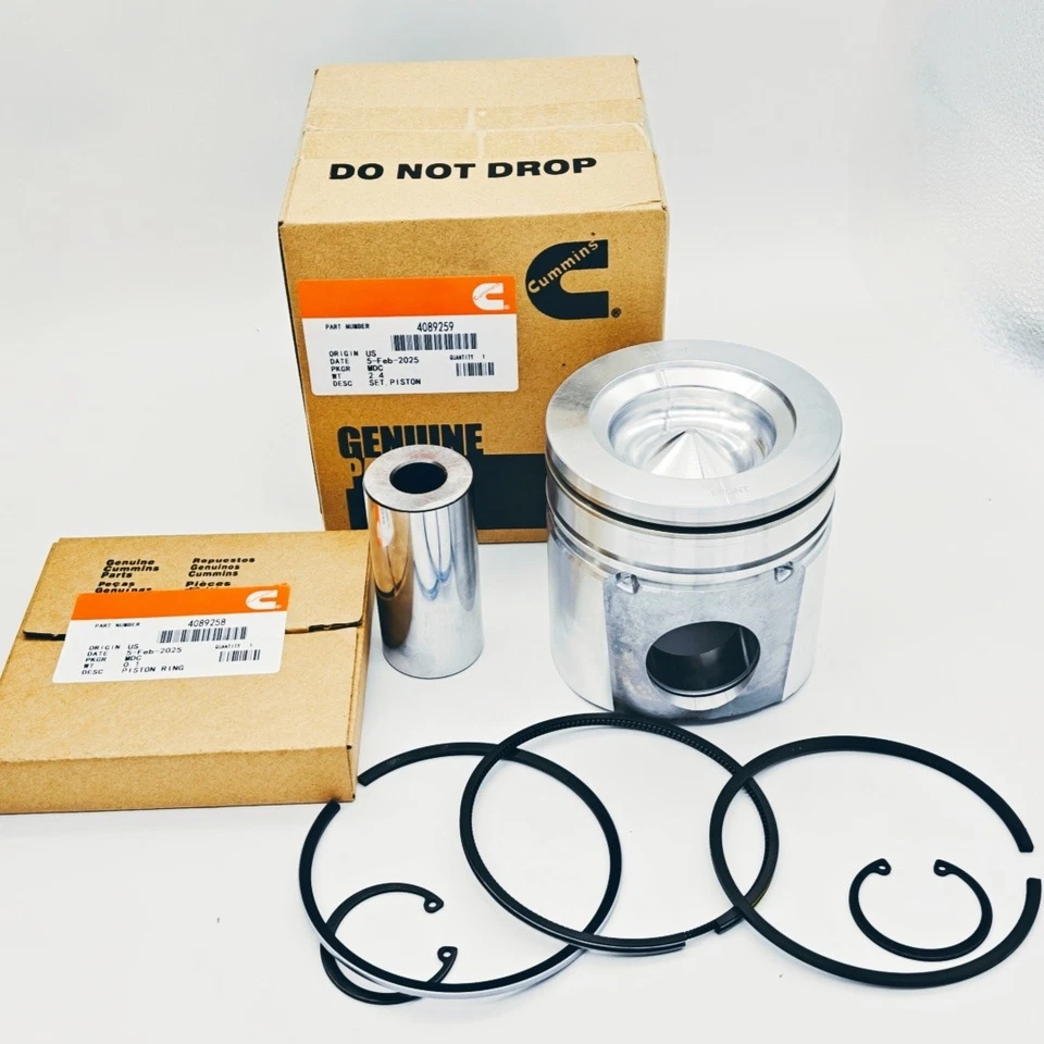 Piston+Ring Set For Cummins Dodge Ram 5.9L 24V STD ISB B5.9 B3.9 QSB 4089259 - Image 1 of 4