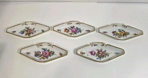 Handbemalt Wilhelm Koch Dresden Sachsen 5 Porzellan Schmuckschalen Kartenhalter - Bild 1 von 11
