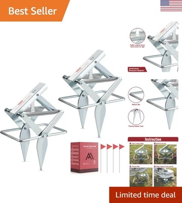 Trampas para topos de configuración sin esfuerzo - Paquete de 2 trampas de tijera de hierro para protección de jardín Foto 1 de 4