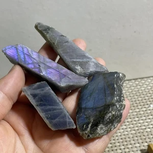 4pz 99g Top Pietra Cristallo Labradorite Naturale Grezzo Minerale Esemplare Guarigione - Foto 1 di 6