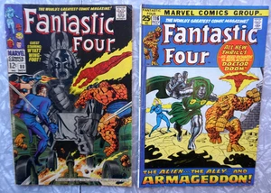 Fantastic Four #80 #116 Marvel Comics 1968 vintage Jack Kirby - Imagen 1 de 15