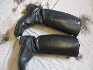 GENUINE WW2 GERMAN WH ARMY / WSS / LUFT OFFICERS JACK BOOTS black leather - Picture 1 of 12