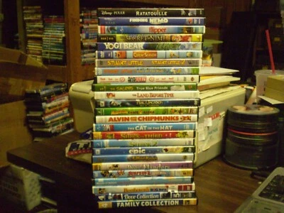 (32) Children's Animal DVD Lot: Disney Ratatouille  (3) Stuart Little  Yogi Bear - Image 1 of 3