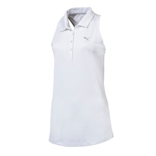Women's Puma Racerback Golf Polo Bright White L