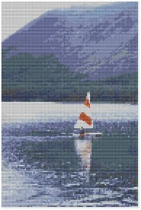 Kit de punto de cruz Sailing The Lake de Florashell - Imagen 1 de 1