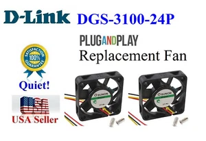 2x new Quiet Replacement Fans for D-Link DGS-3100-24P - Picture 1 of 9