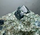 693 Gram Dravite Tourmaline Crystals Specimen With Sapphire On Green Mica Matrix