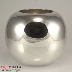 Moderne Vase Metall Versilbert Ungemarkt Vase Metal Silver-plated - Bild 1 von 7