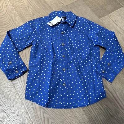 Camisa Tea Collection con botones azul manga larga 6 niños nueva con etiquetas Foto 1 de 4