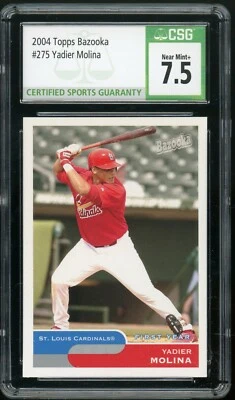 YADIER MOLINA 2004 Topps Bazooka #275 St. Louis Cardinals Rookie RC CSG 7.5 NM+ - Image 1 of 2