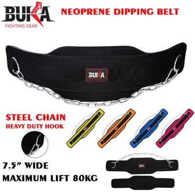 BUKA Weight Lifting Neoprene Dipping Belt Exercise Fitness Gym Body Building New - Image 1 of 4