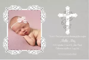 10 Invitaciones Personalizadas para el Día de la Comunión con Foto Propia Bautizo - Imagen 1 de 24