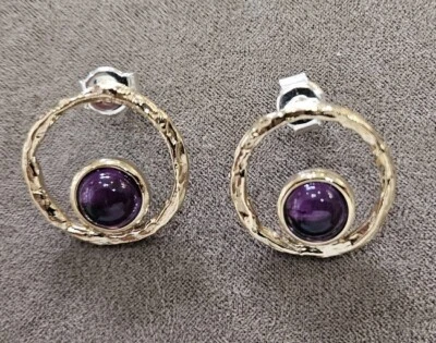 URSUMANDO ORECCHINI CERCHIO CON AMETISTA OR759B - Immagine 1 di 4