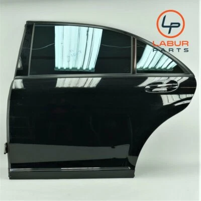 W221 07-13 Mercedes Classe S traseira lateral esquerda completa porta preta DS115 - Imagem 1 de 4