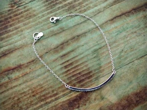 Zarte & elegante Armbandleiste mit kleinen Zirkonias ~ 925 Sterling Silber - Bild 1 von 7