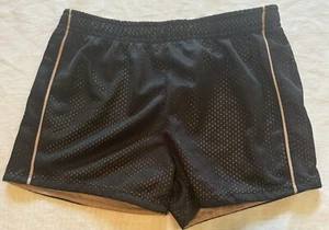 Puma Athletic Shorts Black Tan Lined Large (12-14) - Picture 1 of 3