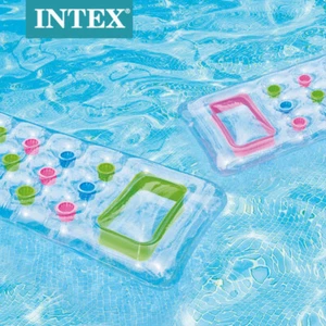 18 Pocket Pvc Inflatable Lilo Swimming Pool Sun Lounger Beach Sea Float Air Bed - Picture 1 of 7