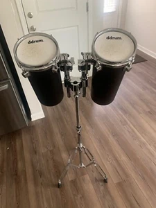 14" and 16" Satin Black Fiberglass dDrum Deccabons - 6" Diameter Great Condition - Picture 1 of 5