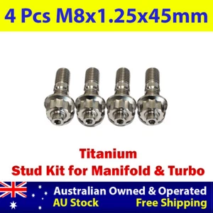 4 Pcs M8x1.25x45mm Titanium Stud Kit for Manifold & Turbo - Picture 1 of 4