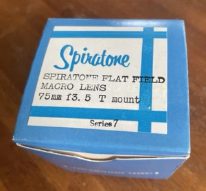 SPIRATONE ENLARGING LENS FLAT FIELD MACRO LENS 75 mm f3.5 T MOUNT SERIES 7 - Picture 1 of 5