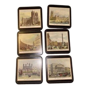 6 Pimpernel Untersetzer in Box 19. Jahrhundert London Vintage - Bild 1 von 7