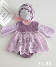 Newborn Studio Photo Shoot Photography Prop Baby Girl Lace Dress Skirt Hat Set