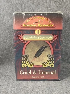Patricia Cornwell Cruel & Unusual Cassette Tape Set Audio Book New '93 Vintage - Picture 1 of 4