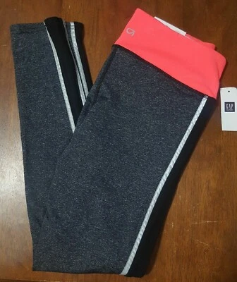 SZ SMALL 🆕 GapFit GFast Drk Gray Leggings Pants Workout Yoga Athletic GAP 103 - Image 1 of 4