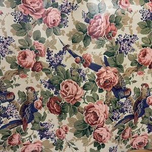 4 Seabrook Double Wallpaper Prepasted Floral Birds Stripes 60.75 Sq Ft SK1508 - Picture 1 of 8