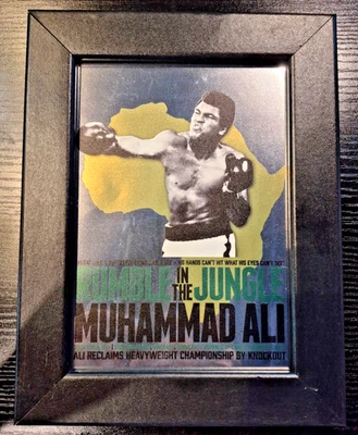 Muhammad Ali Rumble In The Jungle Fine Silver Poster with Frame - Image 1 of 2