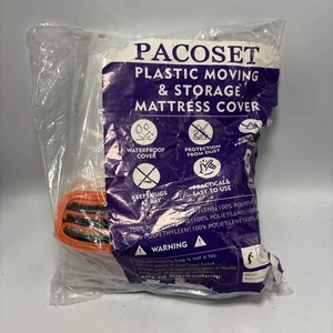 Plastic Moving And Storage Full Size Mattress Cover With Straps - Picture 1 of 6