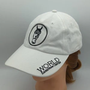 World Equestrian Center Hat Cap WEC Embroidered White Strap Back One Size - Picture 1 of 12