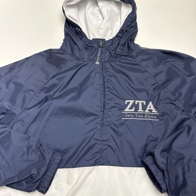 ZETA TAU ALPHA ZTA Charles River Apparel PACKABLE PULLOVER HOODED JACKET  Size S - Image 1 of 4