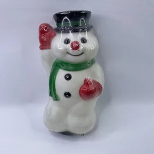 Vintage 9" Schneemann Blasform Weg Licht Topper Toro Weihnachten - Bild 1 von 6