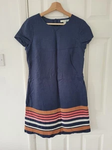 Boden Navy Linen Dress Size 10R - Picture 1 of 8