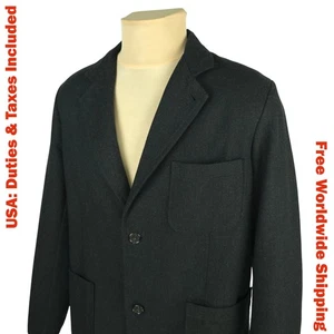 Universal Works Mens Dark Olive Upcycled Italian Tweed Two Button Jacket Size M - Picture 1 of 13